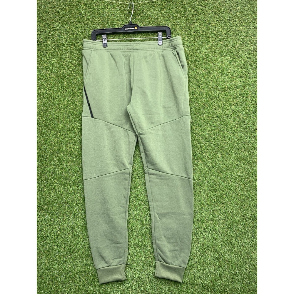 Ultra Performance Sweatpants Mens Large Fleece Joggers Green Y2K Tech Drawstring